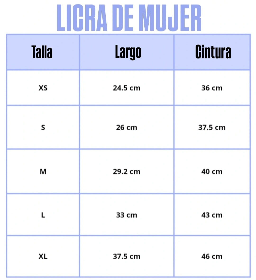 LICRA DE MUJER