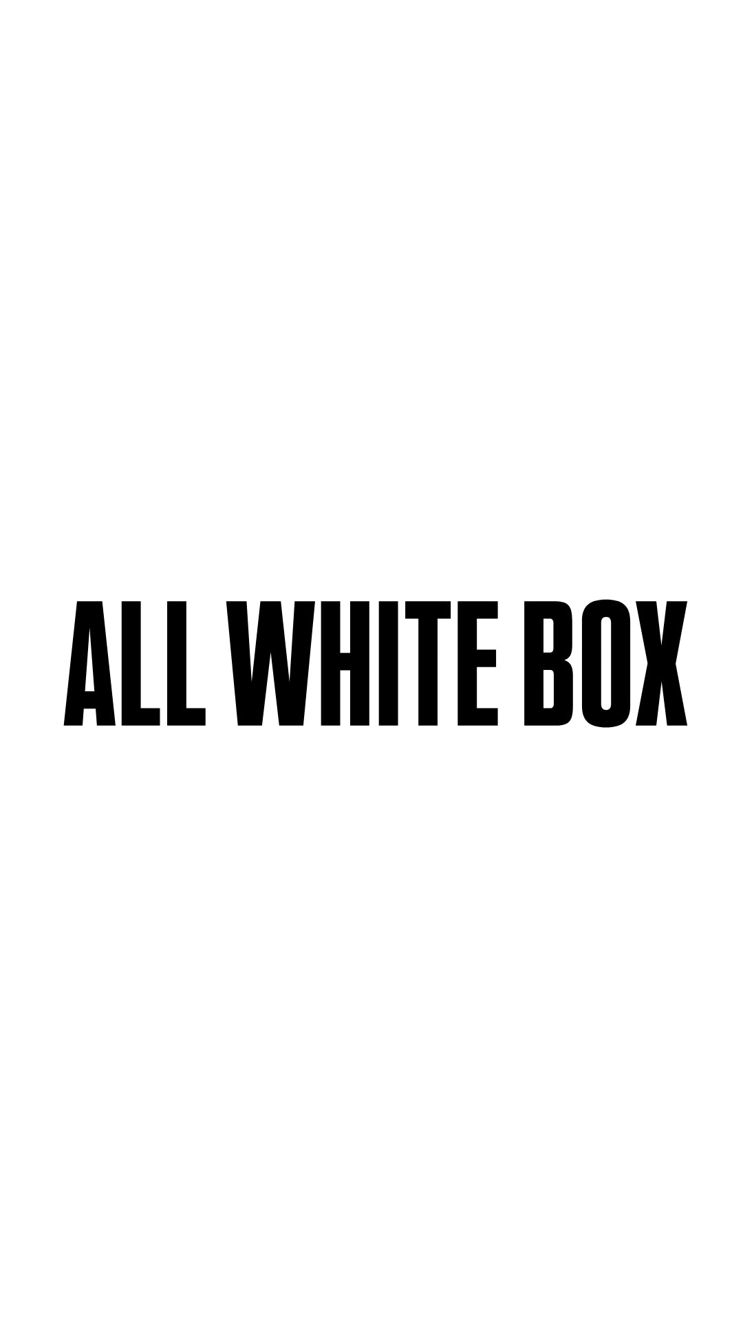 ALL WHITE BOX
